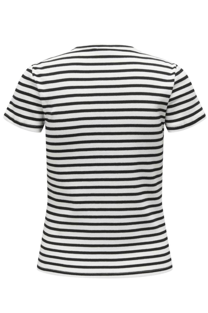JDYSOLAR S/S O NECK TOP JRS NOOS 15314449 Cloud Dancer/BLACK